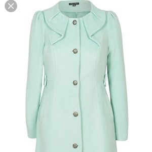 City Chic Princess Coat in Teal, XXL/24